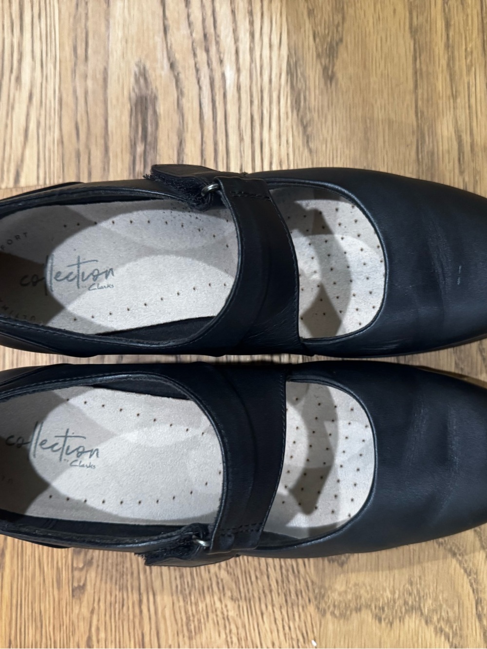 Clarks Black Mary Jane Slip-Ons